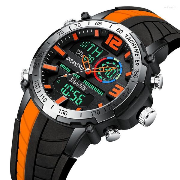 Armbanduhren 2023 Hohe Qualität Männer Uhr Dual Display Armbanduhr Mode Analog Digital Sport Wasserdichte Uhr Relogio