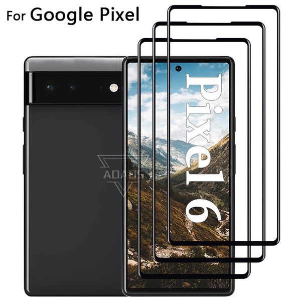 Vidro temperado para Google Pixel 8Pro 8 7 7a 6 6A 5 4 Protetor de tela revestimento oleofóbico cobertura completa