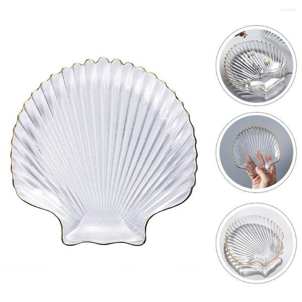 Dinnerware Gets Flinket Dish Sobersert Tray Snack Glass Shell Plate Cristal Telder Sushi Placas