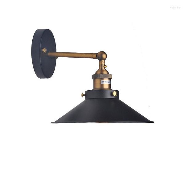 Wandlampen Artpad American Industrial Black Lampe Innenleuchte Plug-in für Wohnzimmer Nachttisch Loft Treppe E27 Sockel