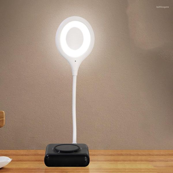 Tischlampen LED Englisch Sprachgesteuertes Nachtlicht Smart Home Lampe Energiesparender Körperschallsensor USB-Stecker Atmosphäre