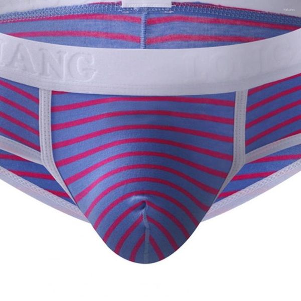 Underpants Longjiang Широкий пояс мужчина трусы Ultra Soft Stripe U выпуклый средняя талия трусики для Inside Wear Sexy Boxer Ropa