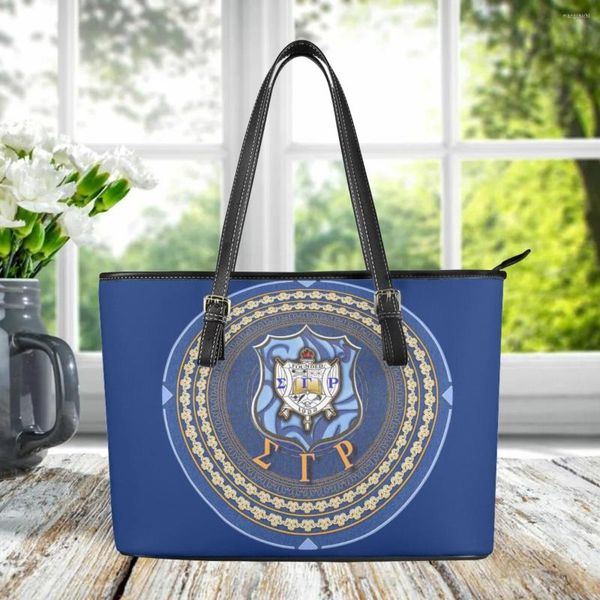 Abendtaschen Handzeichen Sigma Gamma Rho Muster Trend Mode Tote Casual PU Leder Langer Schultergurt Clutch Luxus Umhängetasche