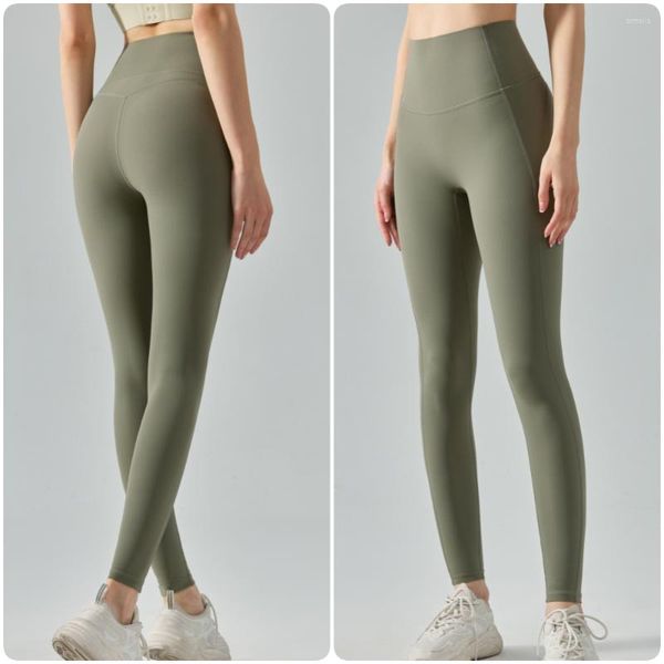 Calças ativas compostos de ioga skinny de alta resistência de alta resistência de cintura alta Sports Sports Troushers Alta-elástica de altas-last-las