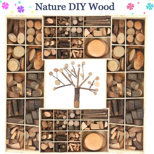 Партийные игры по ремеслам DIY Kids Nature Wood Art Craft Toys Creative Original Originale Wood Block Twig на образовании для детей 230520