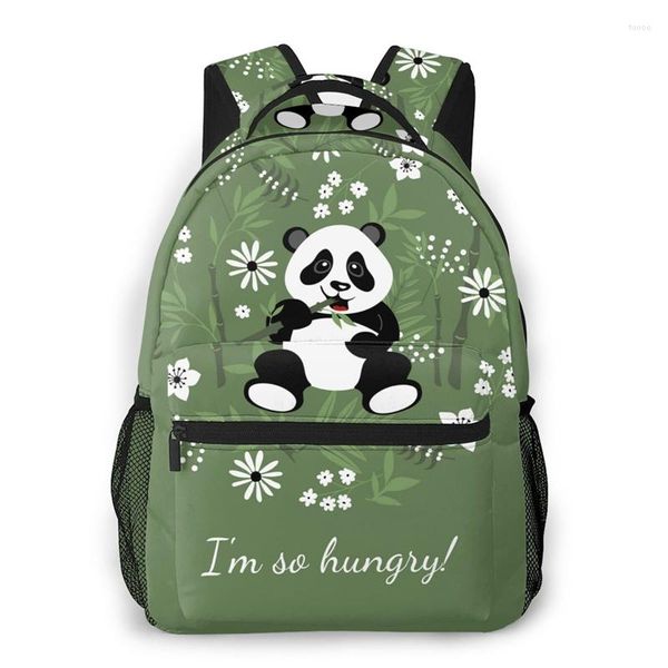 Zaino WHEREISART Bambini Donne Lovely Panda Flower Prins Per Teen Girls Borse da viaggio Mochilas Zaino Dropship 2023