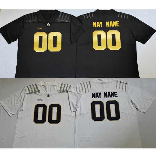 Custom Purdue Boilermakers Jerseys Personalize Men College College Blang Branco dos EUA Moda Tamanho Adulto O futebol americano Use camisa costurada