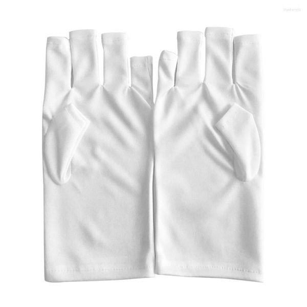 Kits de arte na unha 1 par feminina luva de pulso confortável luvas à prova de radiação Manicure Protection Protector de dedos abertos