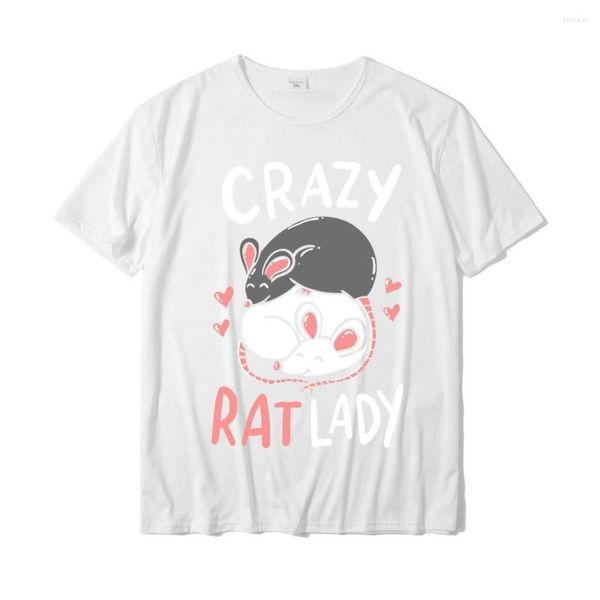 Herren-T-Shirts, Kawaii-Ratten-Ratten, verrückte Rattenpaar-Liebhaber, niedliches lustiges Haustier-Geschenk, ästhetische Tops für Frauen, Harajuku, Streetwear, Camisetas de Mujer