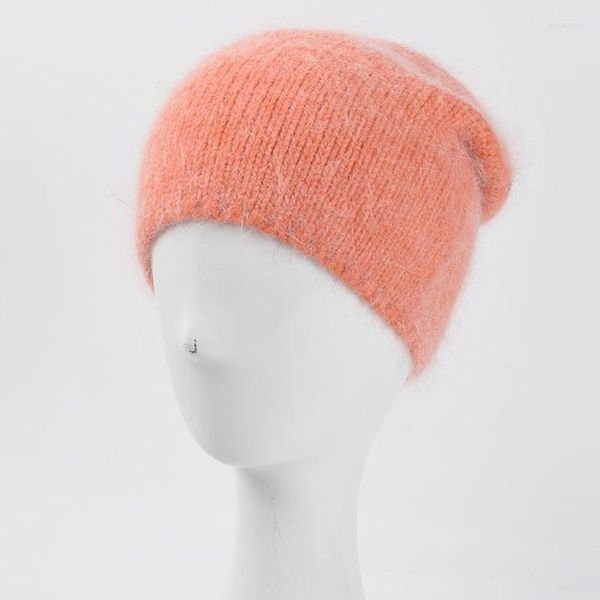 Gorrose gorro/caveira tampa de mulheres chapéu angora gorro de inverno knit outono acessório de esqui desleixado para adolescentes esportes ao ar livre oliv22