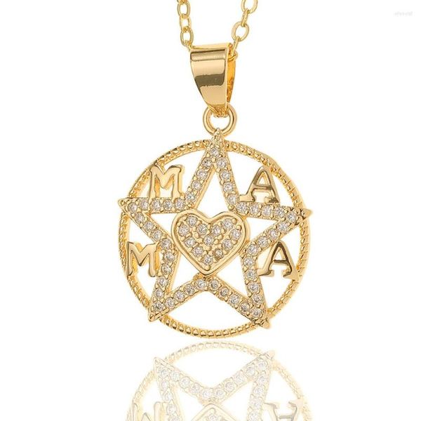 Anhänger Halsketten Muttertag Halskette Schmuck Quelle MAMA Pentagramm Hochwertiger, verkaufender Luxus