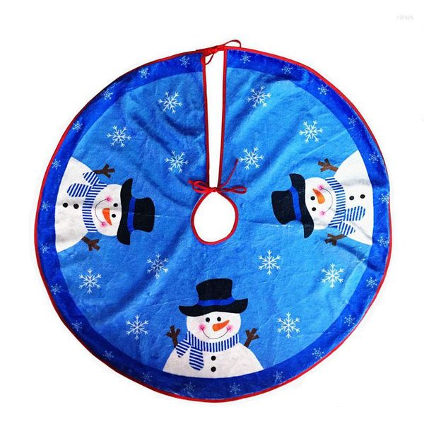 Decorazioni natalizie Albero da 31 pollici per la casa 2023 Navidad Blu Pupazzo di neve Gonna Ornamenti Flanella Natale Grembiuli Forniture