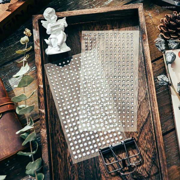 Confezione regalo 288 pezzi semitondo cristallo diamante adesivo fai da te scrapbooking diario spazzatura collage artigianato per adesivi decorazione cassa del telefono