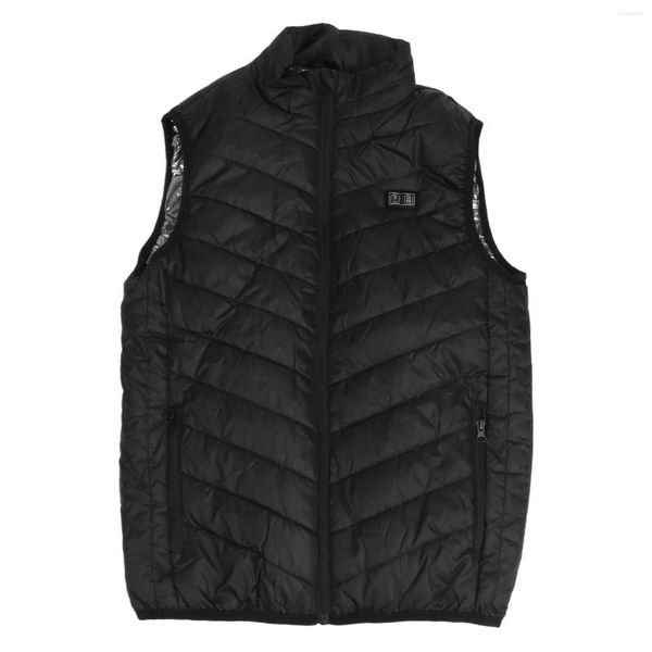 Giacche da caccia Gilet riscaldante elettrico Cappotto Riscaldato Lavabile Nero caldo 3 livelli Temp Leggero per lo sci