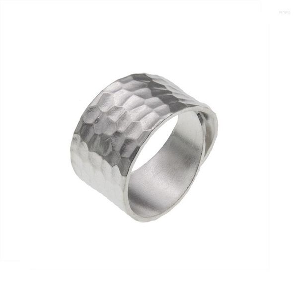 Кластерные кольца шириной 12 мм Pure S990 стерлинговой винтажный серебряный ручной