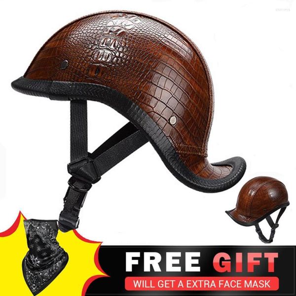 Motorradhelme BSDDP Retro Helm Baseballkappe Straße Vintage Half Face Für Männer Biker Motorrad Roller Außerhalb Reiten Casco Moto