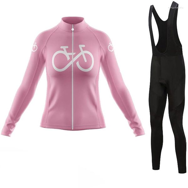 Conjunto de corridas SPTGRVO Spring/Autumn Cycling Clothing Conjunto de roupas Long Long Jersey MTB Bike Roupe