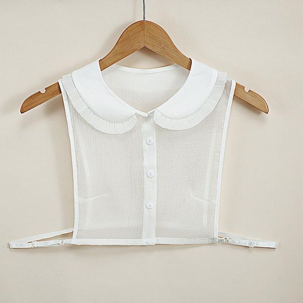 Papillaggio morso alla moda bottone bianco colletto falso per camicia da donna camicia staccabile per decorazioni per abbigliamento