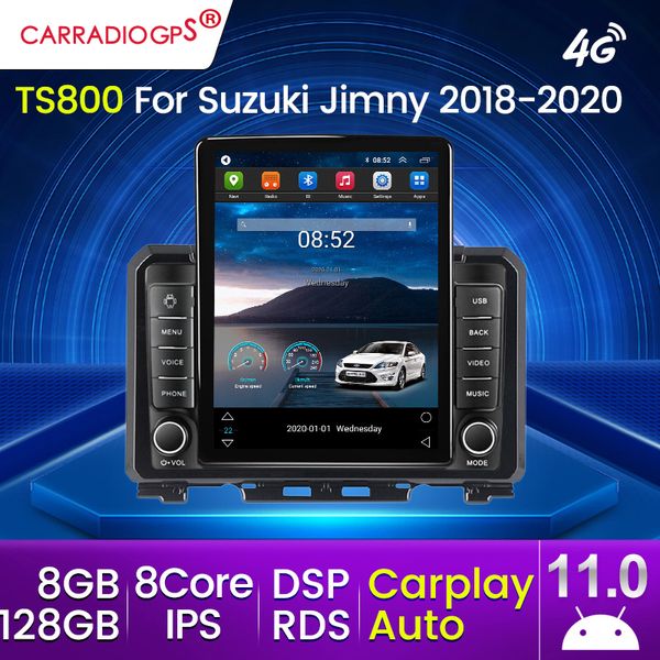 Suzuki Jimny için 2019 2020 Android 11 2 DIN CAR DVD Multimedya Stereo Player GPS Navigasyon WiFi FM Sistemi DSP 9 inç