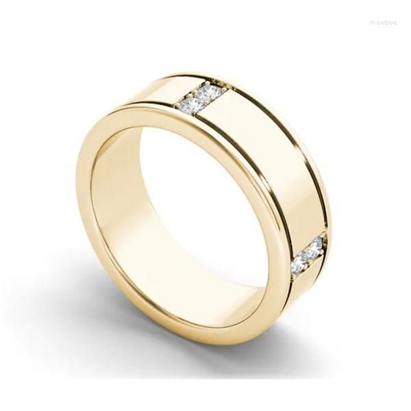 Кластерные кольца настоящие 14 тыс. Желто -золотое кольцо алмаза для мужчин, женщины, аниллос де в Бизутерии Свадебные украшения мужской бокс драгоценный камень