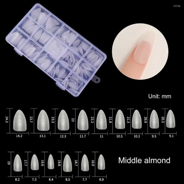 False unhas 300pcs Artificial curto DIY FALSO ULTRA-FILHO QUADRADO DE ALMONGO ROUNTES DIPS DE SALON STENTERS