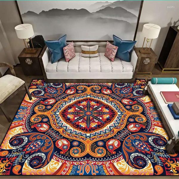 Tapetes de peru nórdico Turquia retro sala de estar quarto 3d boêmio grande tapete de tapete de tapete de piso de casa macia casa decorativa personalizada