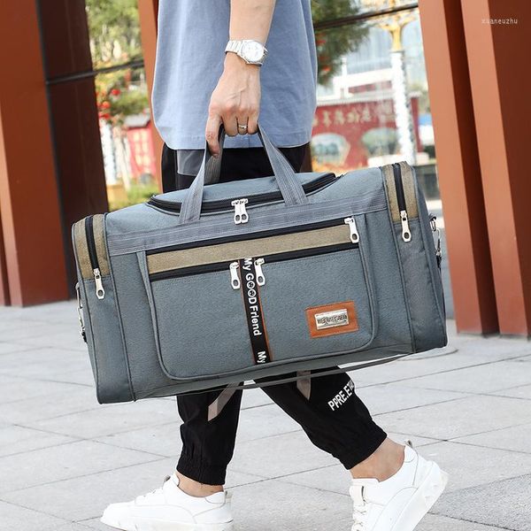 Duffel Bags Bolsa de Viagem Portátil dobrável de grande capacidade para homens e mulheres estudantes Bagagem à prova de água