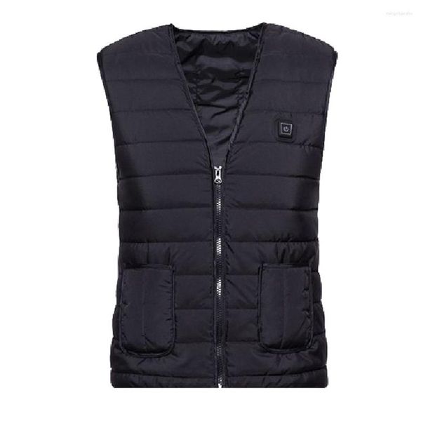 Jackets de caça homens homens homens aquecidos colete três engrenagens de temperatura lavável alimentado por um botão de aquecimento de botão Coloque