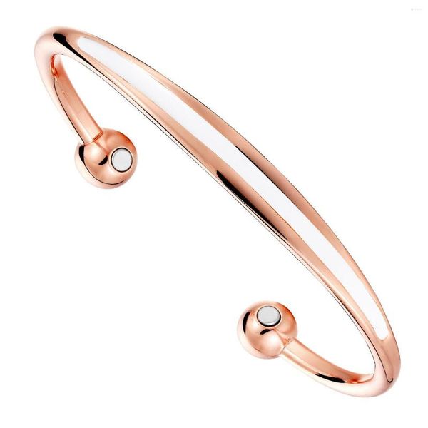 Bangle Oktrendy Casual Femme Медные магнитные браслеты Bangles Gold-Color Open Mount для женских украшений