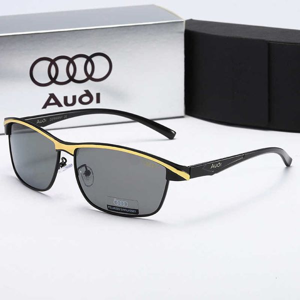 Designer Audi cool occhiali da sole di lusso Quattro cerchi 2023 Nuovi occhiali da sole polarizzati ad alta definizione da uomo Toad Driving Glasses Tide 551