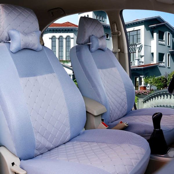 Cuscini 1 set Universal Fiveseats Coprisedili per auto Cuciture Traspirante Sedia Protettiva Pad Sedili generici Custodia adatta per la maggior parte delle auto AA230520