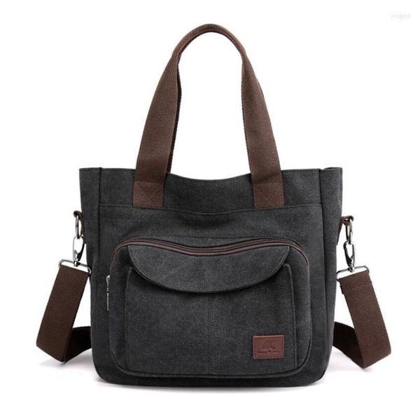 Duffel Bags большой способность женщин винтажная багажная сумка 2023 Женская холст пригородная сумочка