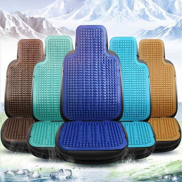 Almofadas 1pcs Universal Summer Summer Cool respirável massagem de carro relaxante protetor de capa de cadeira de almofada de assento automático com travesseiro de cintura AA230520