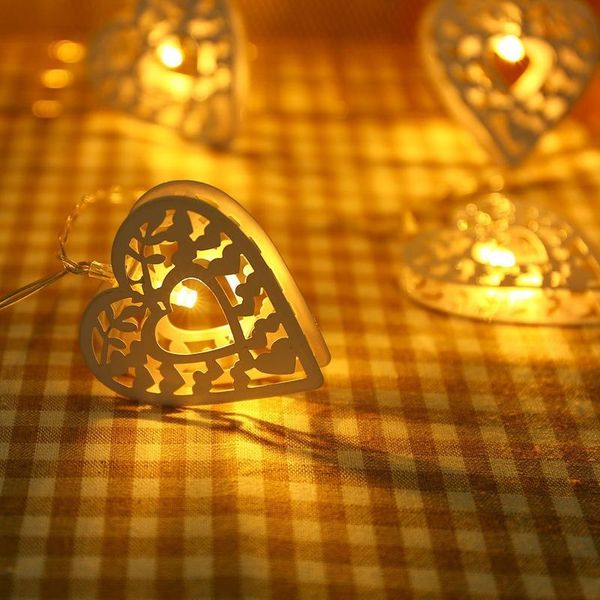 Saiten 10 Led Schmiedeeisen Liebe Dekorative Lichter String Weihnachten Party Home Raum Dekoration