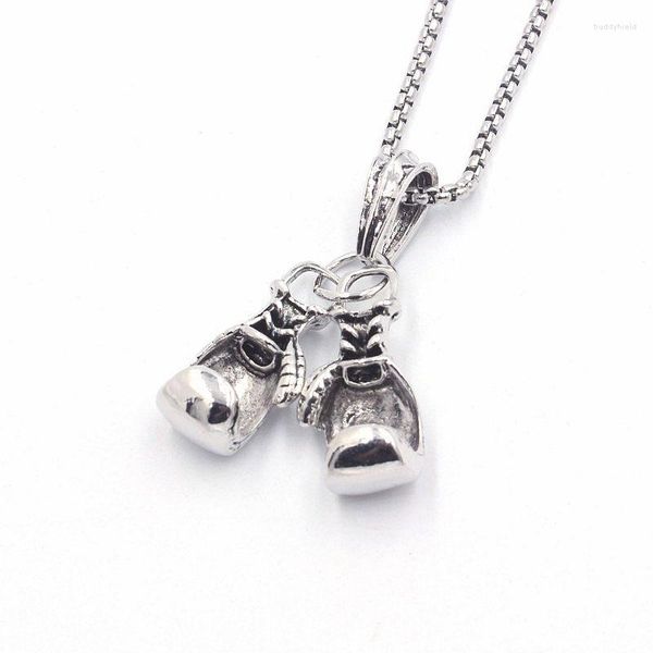 Ketten Herrenschmuck Coole Boxhandschuhe Anhänger Halsketten Edelstahl Kette Halskette Für Männer Hip Hop Party Schmuck Kragen Hombre