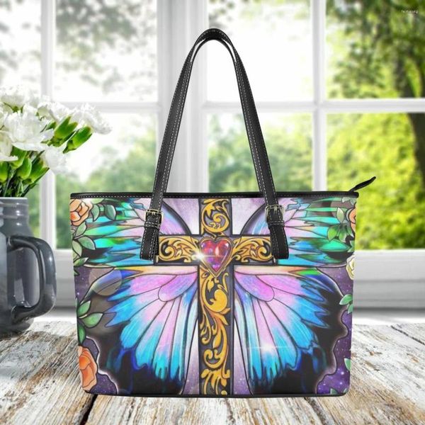 Abendtaschen 2023 Cross Art Handtasche Weibliche Vintage Top Griff PU Leder Casual Kleine Umhängetasche Outdoor Trendy Sattel Ostergeschenk