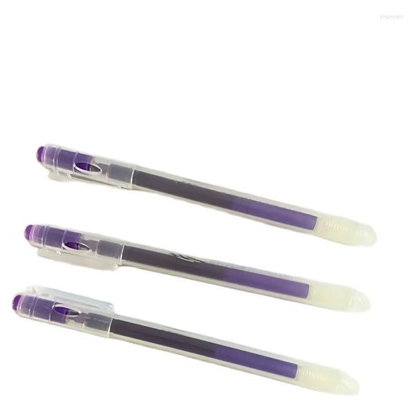 Penne gel cancellabili viola Clicker retrattile a punta fine da 0,7 mm per pianificatori e cruciverba