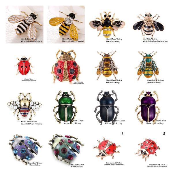 26 Styles Animal Bee Ladybird Ants Bird Snails Broches Broches Inseto Broche de Jóias Pin Banquet Presentes de Natal Acessórios Jóias