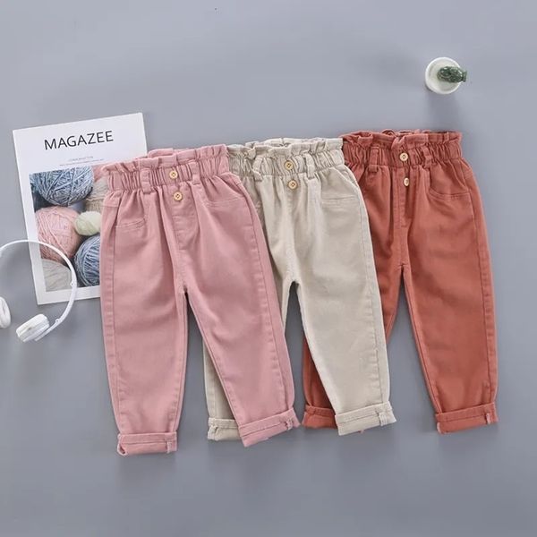 Pantaloncini Pantaloni ravanello per bambini pantaloni primavera autunno bambino bambina bambina elastico cotone casual P4 232 230520