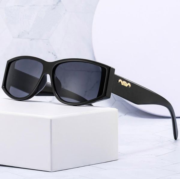 2023 occhiali da sole da uomo designer esagonali doppio ponte moda lenti in vetro UV con custodia in pelle Arc occhiali da sole per uomo donna 8 colori firma triangolare opzionale