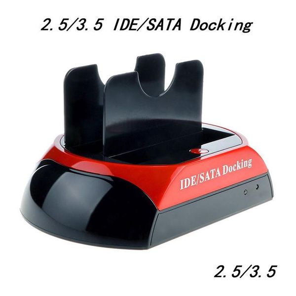 Contenitori Hdd Disco rigido Docking Station Base 2.5 3.5 Ide Sata Usb2.0 Dock Custodia doppia custodia esterna Drop Delivery Comp Dh85L