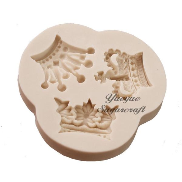 Strumenti per torte Yueyue Sugarcraft Crown Stampo in silicone fondente per decorare cioccolato