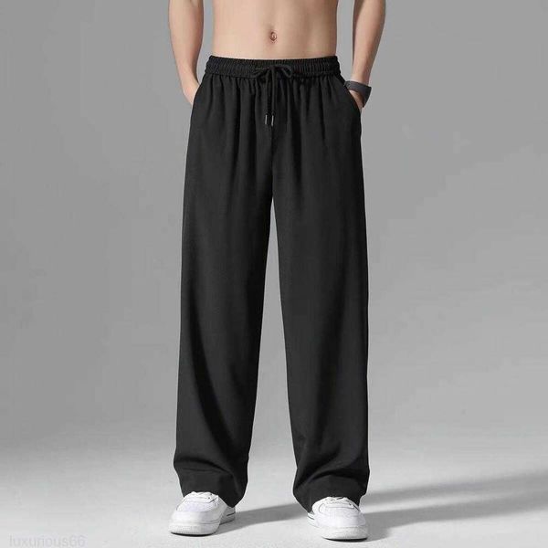 Pantaloni da uomo Pantaloni di seta di ghiaccio Pantaloni estivi da uomo Tendenza da uomo Pantaloni casual sottili dritti larghi Pantaloni da jogging sportivi Pantaloni da uomo pantalones hombre