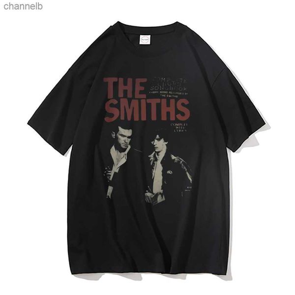 T-shirt da uomo The Smiths T-shirt con stampa vintage Uomo T-shirt in puro cotone Uomo Streetwear Uomo Donna Harajuku T-shirt rock band alternativa britannica J230217 L230518