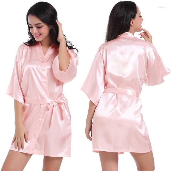 Restas de cor sólidas femininas Restas de cores de casamento Robo de noiva Dama de honra Mãe de Honra, vestido feminino Roupas brancas rosa