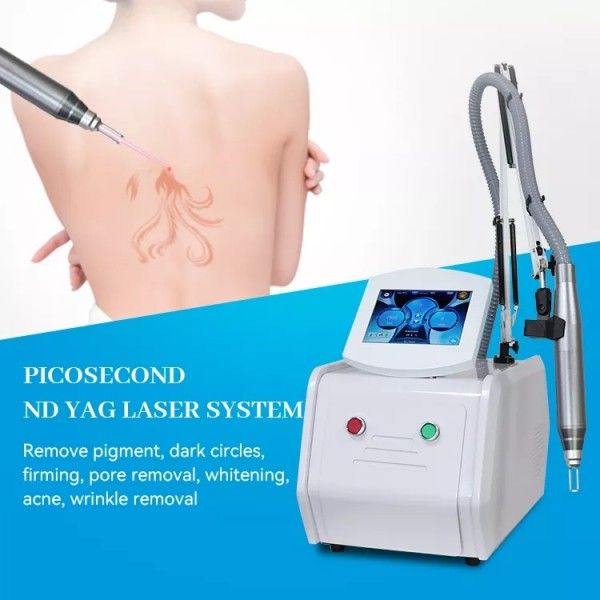 Macchina per la rimozione del tatuaggio laser a picosecondi da 755 nm con array di lenti a fuoco Pico Picolaser Picosecond For Salon lentiggine portatile yag