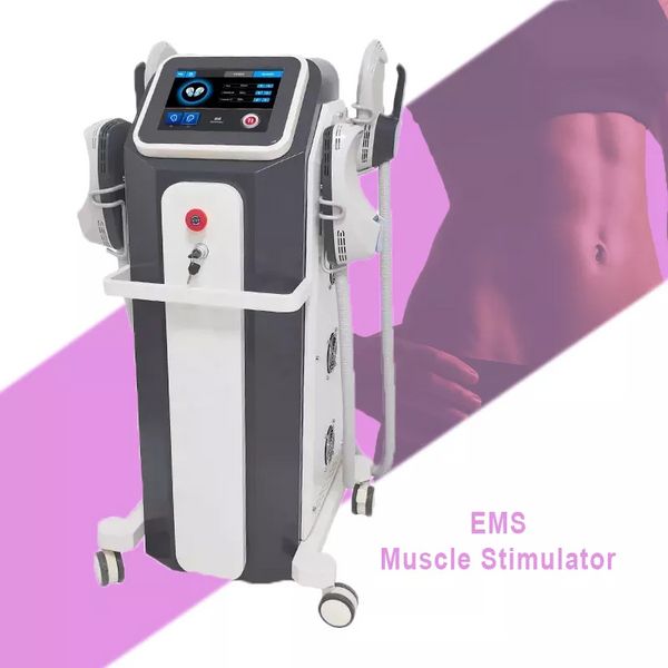 4 Griffe Fettverbrennung EMS Gesäßlift Arm Beinstimulator RF Muskelaufbaumaschine