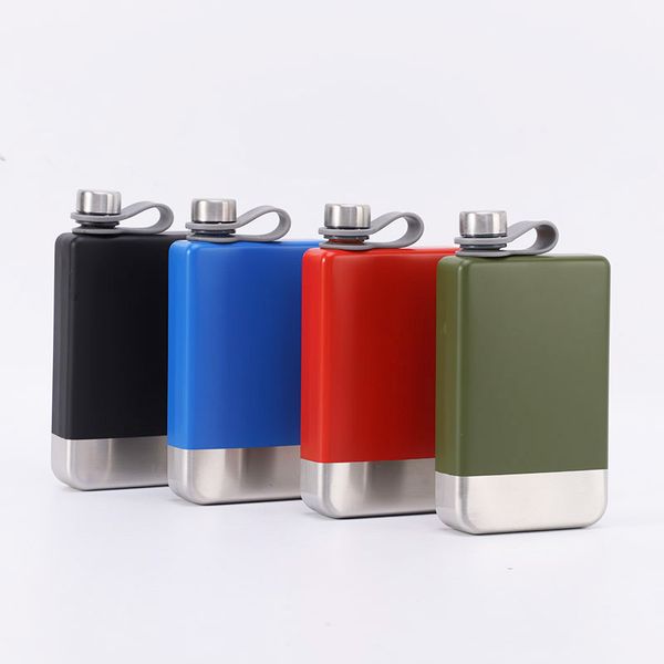 20pcs/lote premium novo design 9 oz aço inoxidável 304 Flask Whisky Whisky Bottle Bottle Pocket Flagon Gifts for Travel