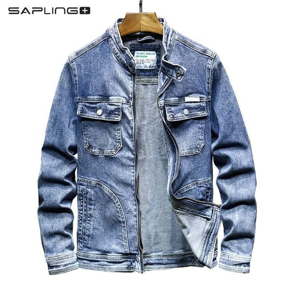 Vestes pour hommes Jean Veste Mode Coréenne Haute Qualité Denim Lâche Stretch Outwear Tops Pour Homme Vêtements Multi Poches Hommes Manteau