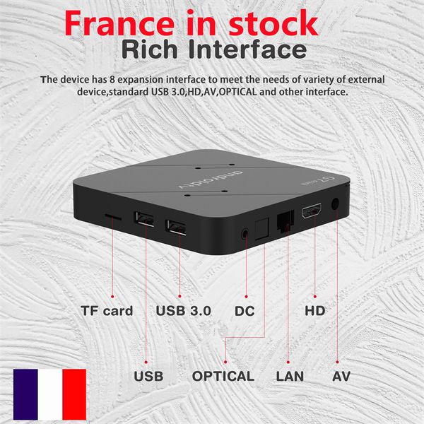 Корабль от France TV Box G7 Mini Quad Core S905W2 Voice Remote Control 5G Wi -Fi Smart TV Box 4K Android 11 TV OS 2GB 16GB